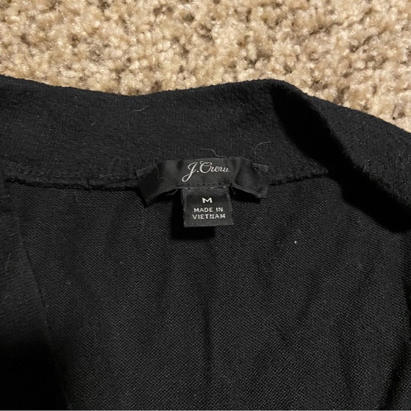 J Crew Faux Wrap Black Lightweight Sweater size M - Picture 3 of 4